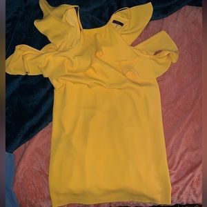 yellow cocktail dress